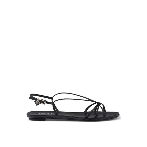 Prada Leather Flat Women's Sandals - Picture 1 of 4